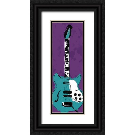 Rodriquez Jr, Enrique 11x24 Black Ornate Wood Framed with Double Matting Museum Art Print Titled - Electric Guitar B2