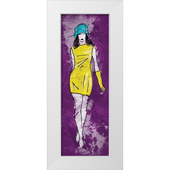 Rodriquez Jr, Enrique 11x24 White Modern Wood Framed Museum Art Print Titled - Cat Walk