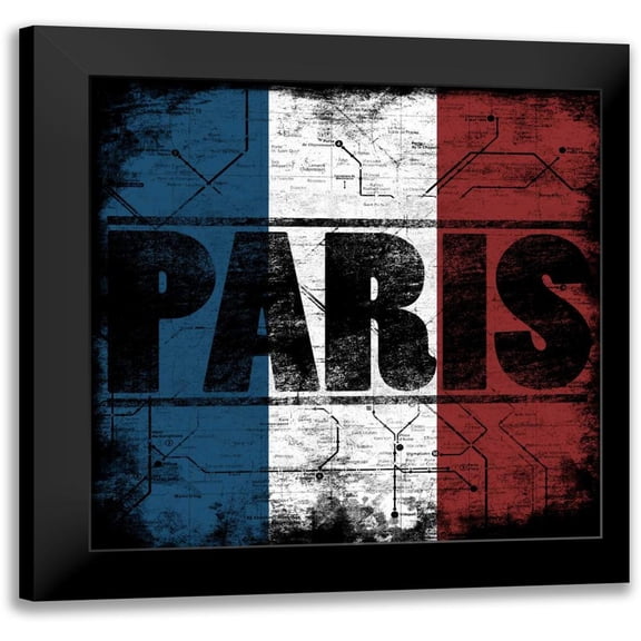 Rodriquez Jr, Enrique 12x12 Black Modern Framed Museum Art Print Titled - Paris Metro C