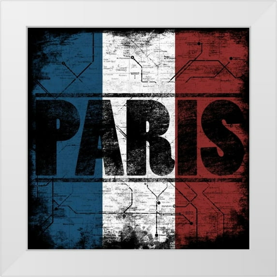 Rodriquez Jr, Enrique 12x12 White Modern Wood Framed Museum Art Print Titled - Paris Metro C