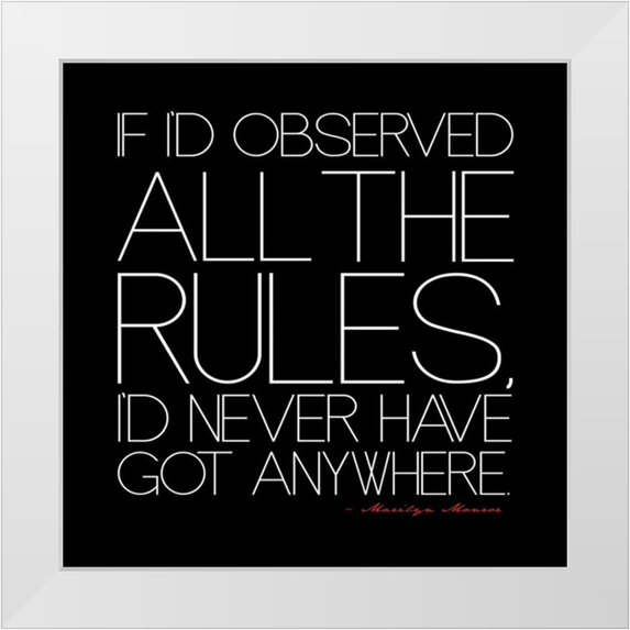 Rodriquez Jr, Enrique 12x12 White Modern Wood Framed Museum Art Print Titled - Quotes By A Legend