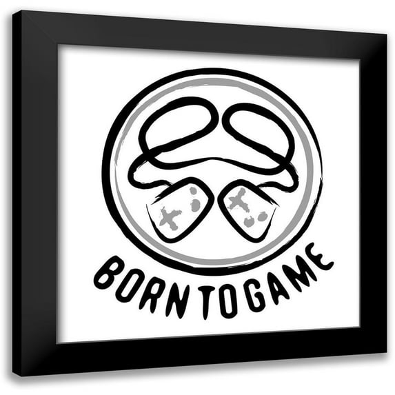 Rodriquez Jr, Enrique 15x15 Black Modern Framed Museum Art Print Titled - Born To Game
