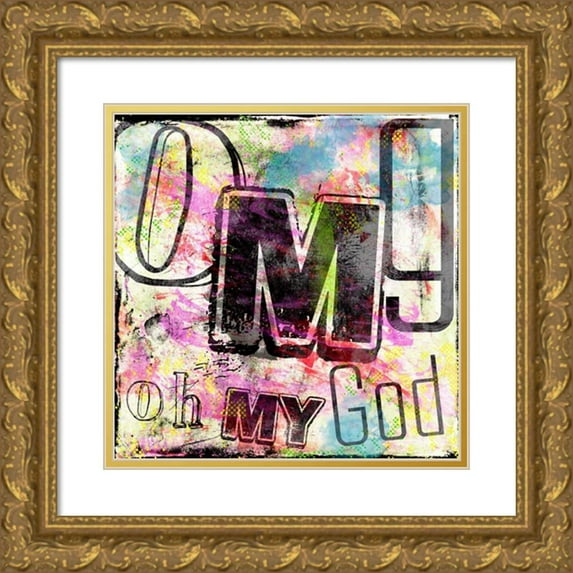 Rodriquez Jr, Enrique 15x15 Gold Ornate Wood Framed with Double Matting Museum Art Print Titled - OMG