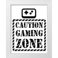 thumbnail image 1 of Rodriquez Jr, Enrique 19x24 White Modern Wood Framed Museum Art Print Titled - Caution Gaming Zone, 1 of 4