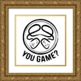 thumbnail image 1 of Rodriquez Jr, Enrique 26x26 Gold Ornate Wood Framed with Double Matting Museum Art Print Titled - You Game Emblem, 1 of 4
