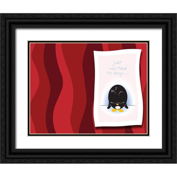 Rodriquez Jr, Enrique 32x26 Black Ornate Wood Framed with Double Matting Museum Art Print Titled - Just Wanted To Say
