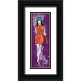 thumbnail image 1 of Rodriquez Jr, Enrique 9x18 Black Ornate Wood Framed with Double Matting Museum Art Print Titled - Runway Model on Purple, 1 of 4