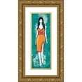 thumbnail image 1 of Rodriquez Jr, Enrique 9x18 Gold Ornate Wood Framed with Double Matting Museum Art Print Titled - Runway Style, 1 of 4