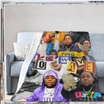 Rods Blanket Rapper Flannel Fleece Waves Blanket Ultra Soft Lightweight Throw Blanket for Bed Couch Living Room Black 40"x30"