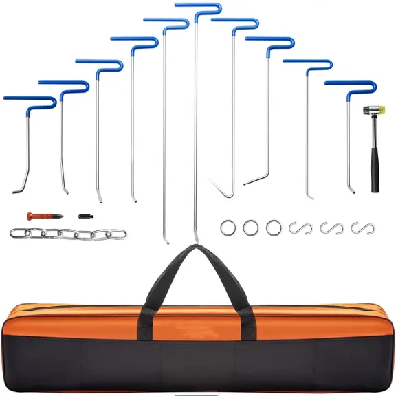 Rods Dent Removal Kit, 20 Pcs Paintless Dent Repair Rods, Stainless Steel Dent Rods, Whale Tail Dent Repair Tools, Professional Hail Dent Removal Tool For Minor Dents, Door Dings And Hail Damage