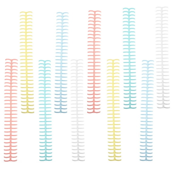 HONMEET 10 Pcs Assorted Color Plastic Binder for Office, School, Book Binding and Craft Projects