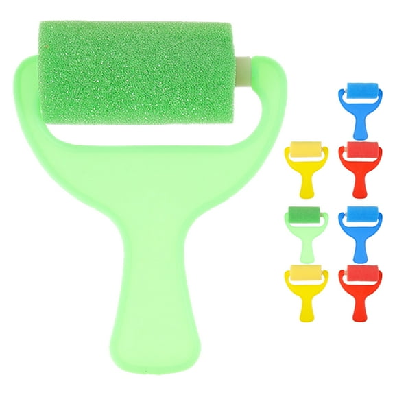 HONMEET Body Paint Brushes for Child Art Projects in Red Plastic Paint Brush Set 8Pcs