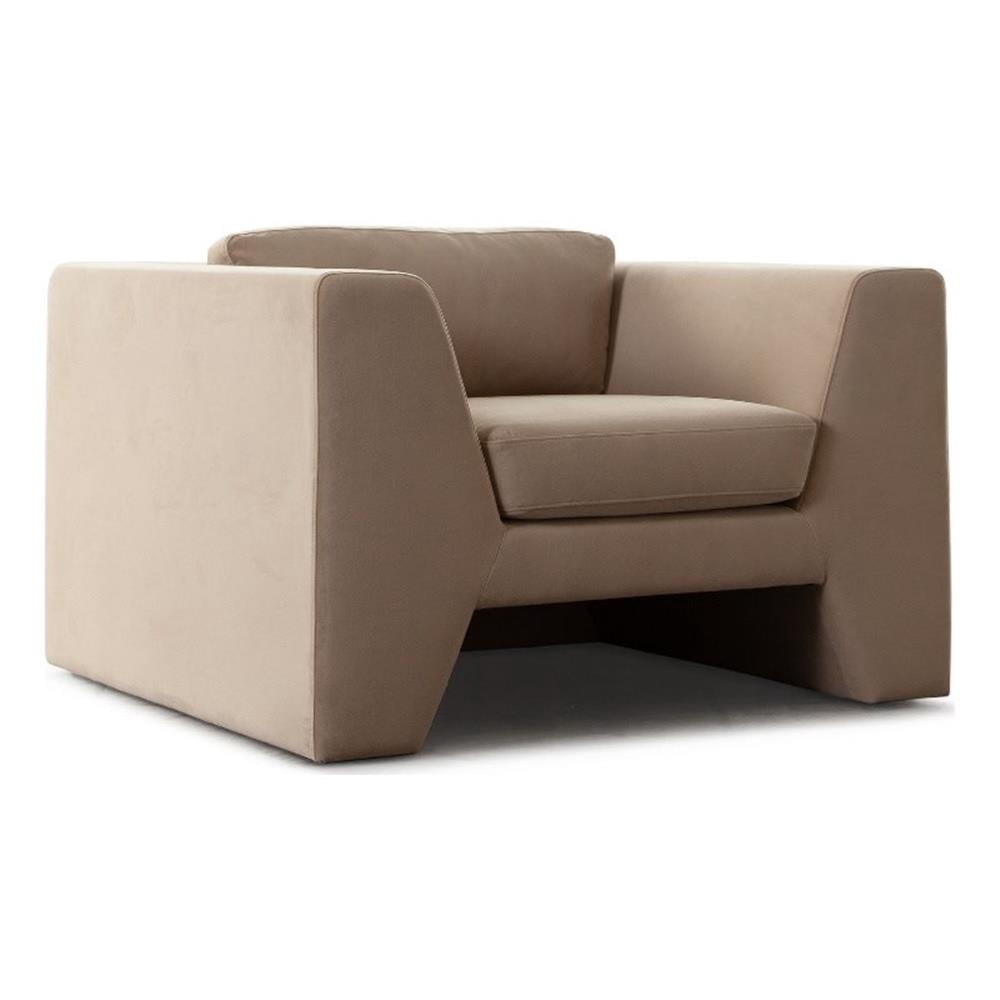 Chair Roe Group Roe Accent Chair- Camel Brown Performance Velvet- Track Arms - Walmart.com