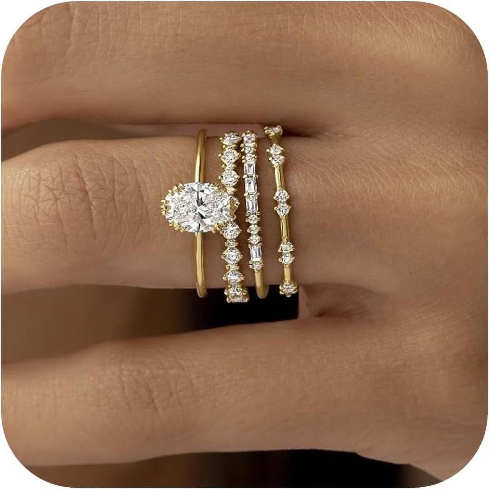 Roe Dolph Gold Rings That Don't Tarnish Gold Plated Cubic Zirconia