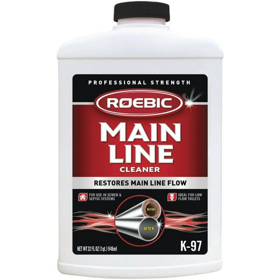 Roebic K-97-Q-12 32 oz Bottle of Main Line Sewer & Septic Cleaner