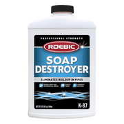 Roebic K-87 Liquid Soap Destroyer with Bacteria, Eliminates Soap, Grease, and Paper Buildup in Pipes and Protects from Clogs, Treats 500 Gallons, 32 fl oz