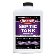 Roebic K-37 Liquid Septic Tank Treatment, Drain Clog Remover with Bacteria Enzymes, Safe for Bathroom Toilet, Treats 500 Gallons, 32 Fl Oz
