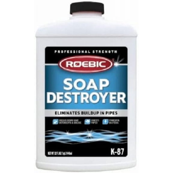 Roebic K-87SD-Q4 32 oz Professional Strength Soap Destroyer Digester Drain & Septic Tank Cleaner - Quantity of 4