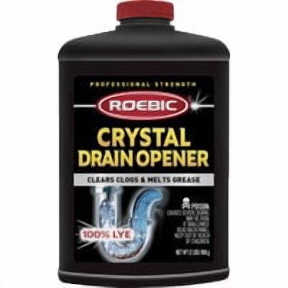 Roebic Laboratories Roebic 100% Lye Crystal Drain Opener - Pack of 24