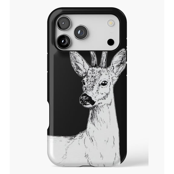 Roebuck Inked Black M1416, Case for iPhone 17/16/15/14/13/12/11 Pro Max – Stylish Unisex Protective Cover