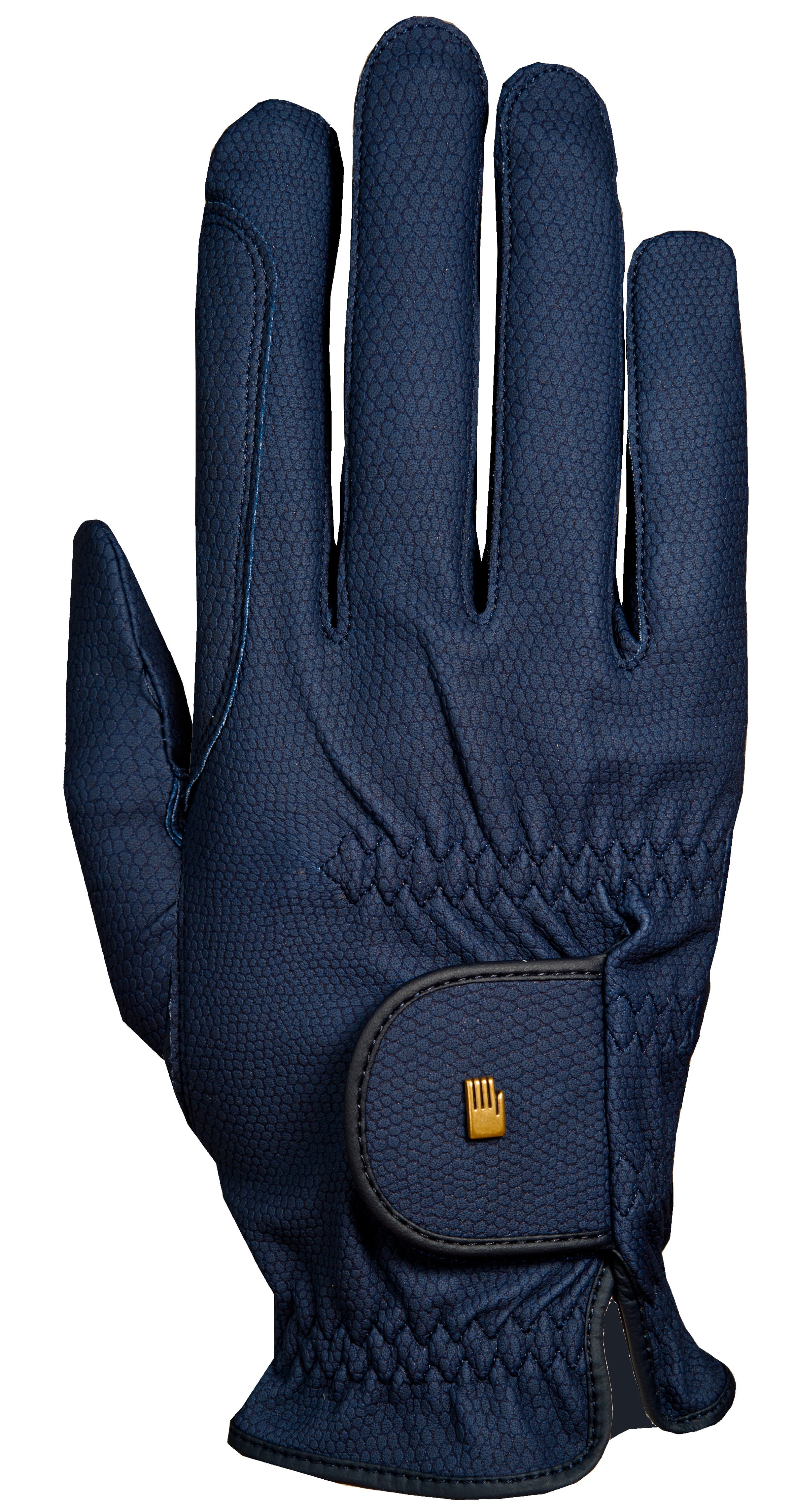 Roeck-Grip Unisex Riding Gloves Navy 6.5 - Touchscreen Compatible PU Material