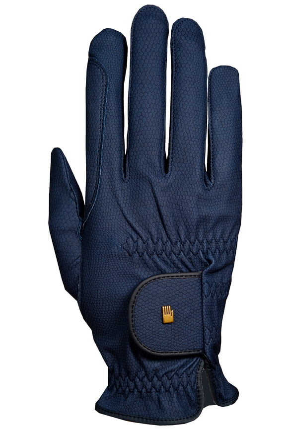 Roeck-Grip Unisex Riding Gloves - Navy Blue 8.5