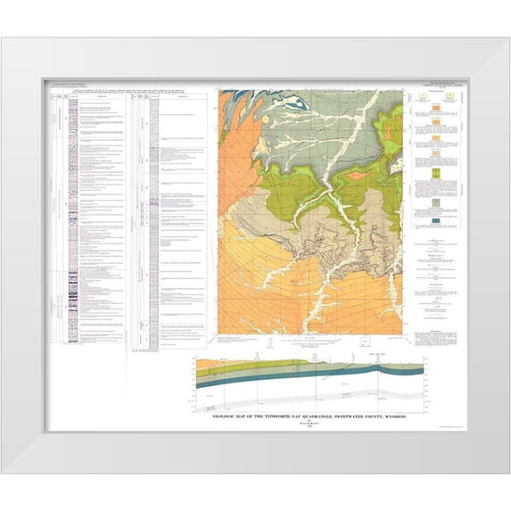 Roehler 14x12 White Modern Wood Framed Museum Art Print Titled - Titsworth Gap Quad Wyoming - Roehler 1973