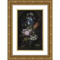 thumbnail image 1 of Roelant Savery 16x24 Gold Ornate Framed and Double Matted Museum Art Print Titled - Bouquet of Flowers in a Stone Niche (1619 - 1620), 1 of 4