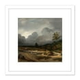 thumbnail image 1 of Roelofs Landscape Thunder Storm Brewing 8X8 Inch Square Wooden Framed Wall Art Print Picture with Mount, 1 of 4