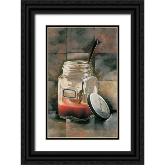 Roelofs, Wouter 13x18 Black Ornate Wood Framed with Double Matting Museum Art Print Titled - Strawberry
