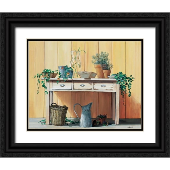 Roelofs, Wouter 24x20 Black Ornate Wood Framed with Double Matting Museum Art Print Titled - A gardens harvest