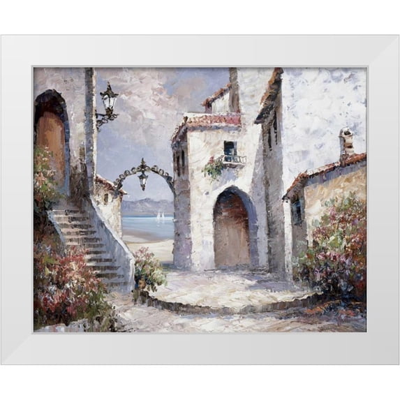 Roelofs, Wouter 24x20 White Modern Wood Framed Museum Art Print Titled - By the sea
