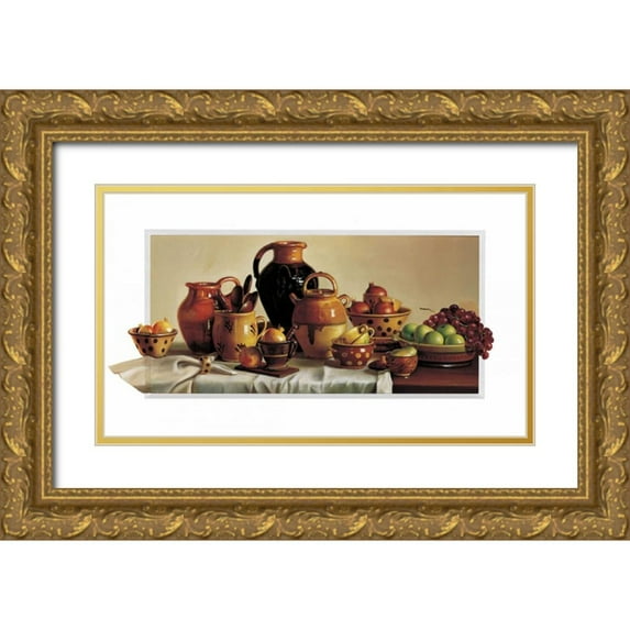 Roelofs, Wouter 32x20 Gold Ornate Wood Framed with Double Matting Museum Art Print Titled - Back to history