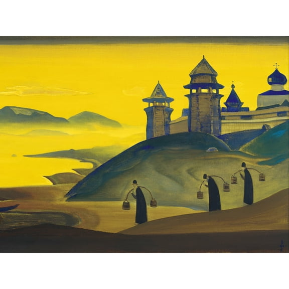 Roerich And We Are Trying Landscape Painting Extra Large Art Print Wall Mural Poster Premium XL
