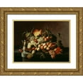 thumbnail image 1 of Roesen, Severin 24x19 Gold Ornate Wood Framed with Double Matting Museum Art Print Titled - Bountiful Nature, 1 of 4