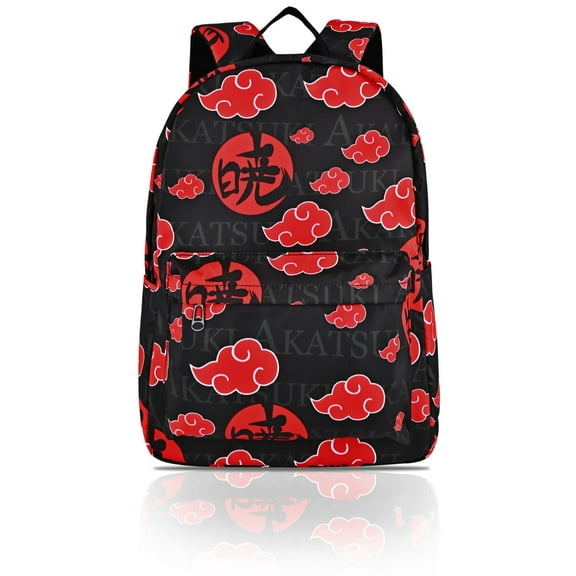 Roffatide Anime Backpack All Over Print Bookbag Akatsuki Red Cloud Laptop Backpack