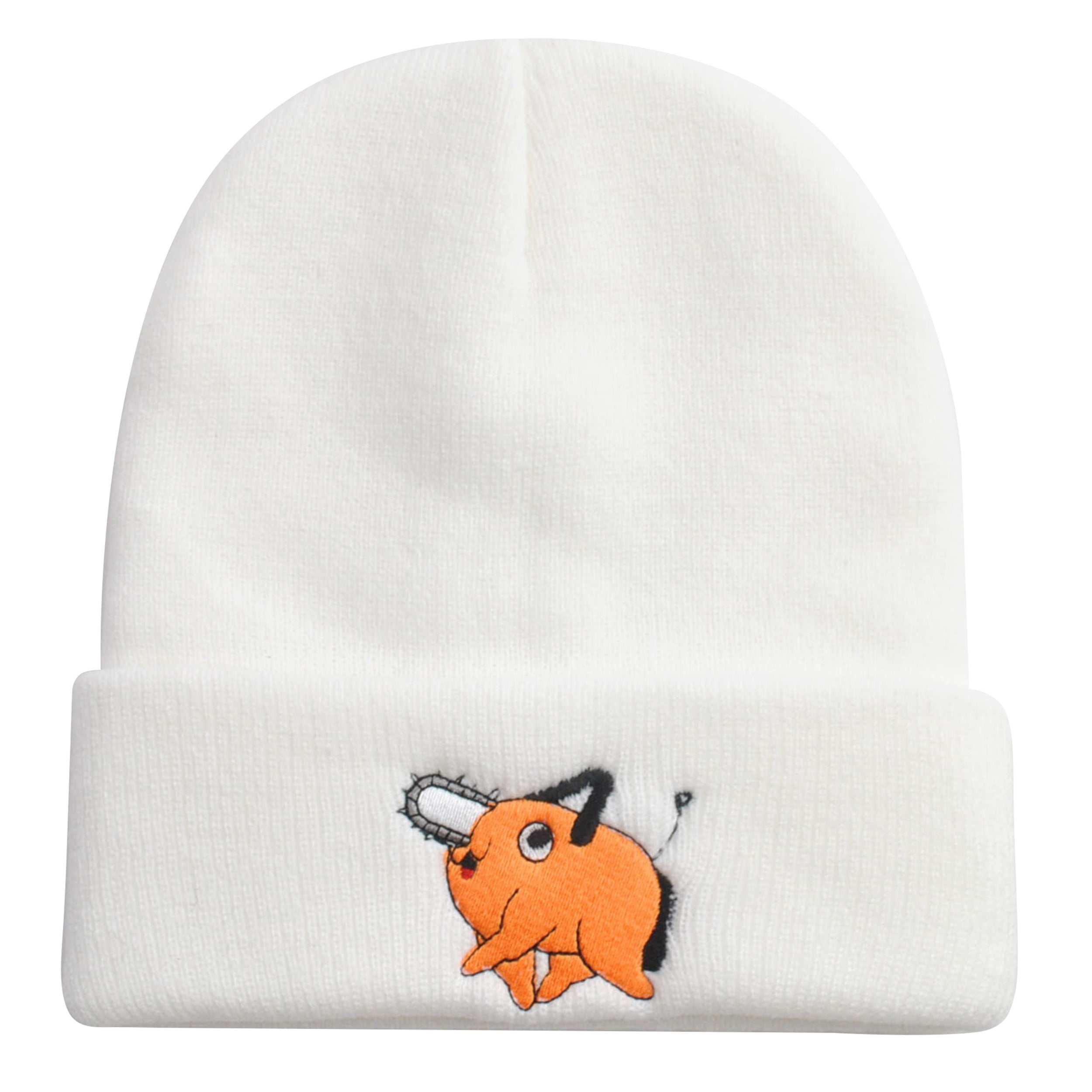 Roffatide Anime Chainsaw Man Beanie Hat Pochita Denji Skull Caps