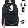 thumbnail image 1 of Roffatide Anime Danganronpa Luminous Backpack Book Bag Laptop School Bag with USB Charging Port And Headphone Port, 1 of 8