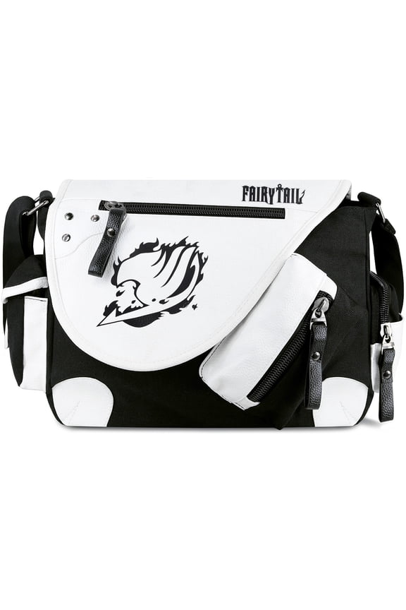 Anime Fairy Tail Messenger Bag Crossbody Bag Canvas Shoulder Bag Flap Synthetic Leather Satchel School Bag