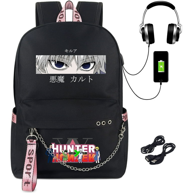 Roffatide Anime Hunter x Hunter Printed Bookbag with USB