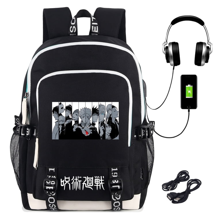 Roffatide Oxford Anime Polyester Bookbag with USB Charging 