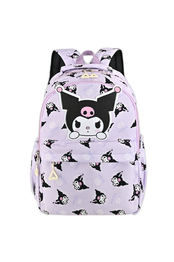 Kuromi Lightweight Durable Polyester Laptop Backpack, Anime Bookbag for School, Work, and Travel
