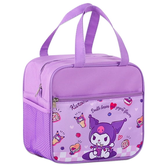 Roffatide Anime Kuromi Insulated Lunch Bag - Ideal for Snacks, Sandwiches, Work, Travel & Picnics, Blue
