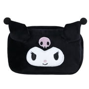 Roffatide Anime Kuromi Makeup Bag Portable Small Cosmetic Bag Zipper Pen Pouch For Women Black