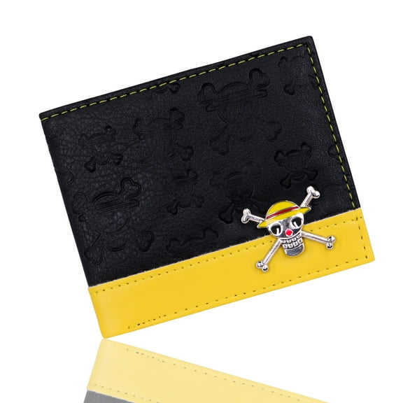 Roffatide Anime Luffy Wallets Women's Bifold Travel Wallet, Yellow, 1-Piece