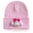 thumbnail image 1 of Roffatide Anime Melody Cute Beanie Hat Kawaii Lolita JK Caps Winter Knit Hat for Boys Girls Embroidered Beanie Cap, 1 of 3