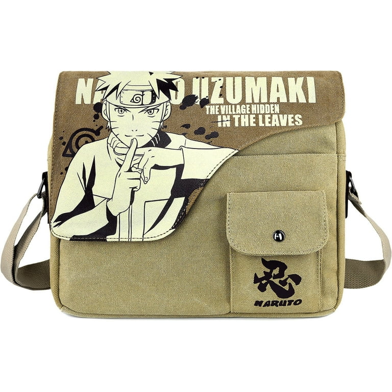 Roffatide Unisex Anime Naruto Canvas Messenger Bag, Small