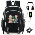 thumbnail image 1 of Roffatide Anime My Hero Academia Izuku Midoriya Katsuki Bakugo Shoto Todoroki Laptop Backpack with USB Charging Port & Headphone Port, 1 of 7