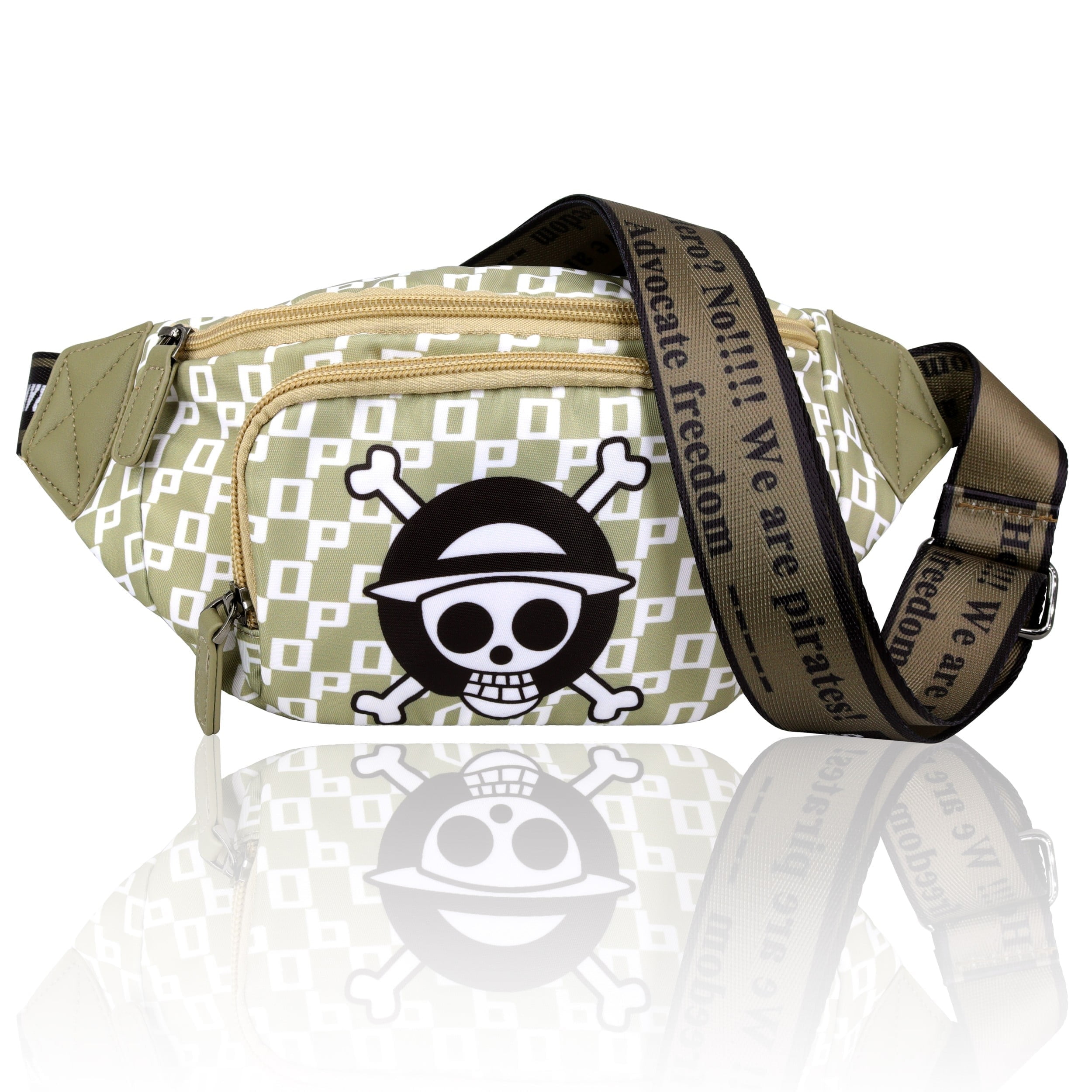 Roffatide Anime One Piece Straw Hat Crew Unisex Waist Bag, Chest