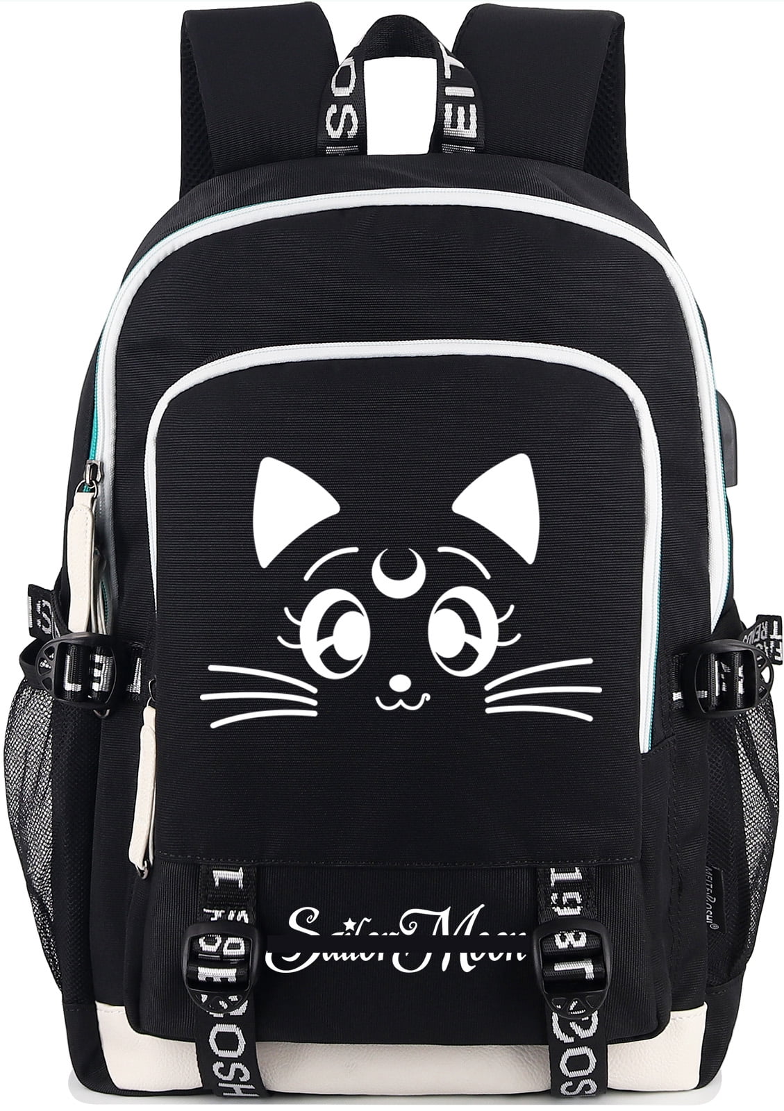 Roffatide‎ Anime Sailor Moon Luminous Backpack Laptop Backpack b8 Sailor Moon Window Carrier Luna Backpack | Anime Backpacks main image 4